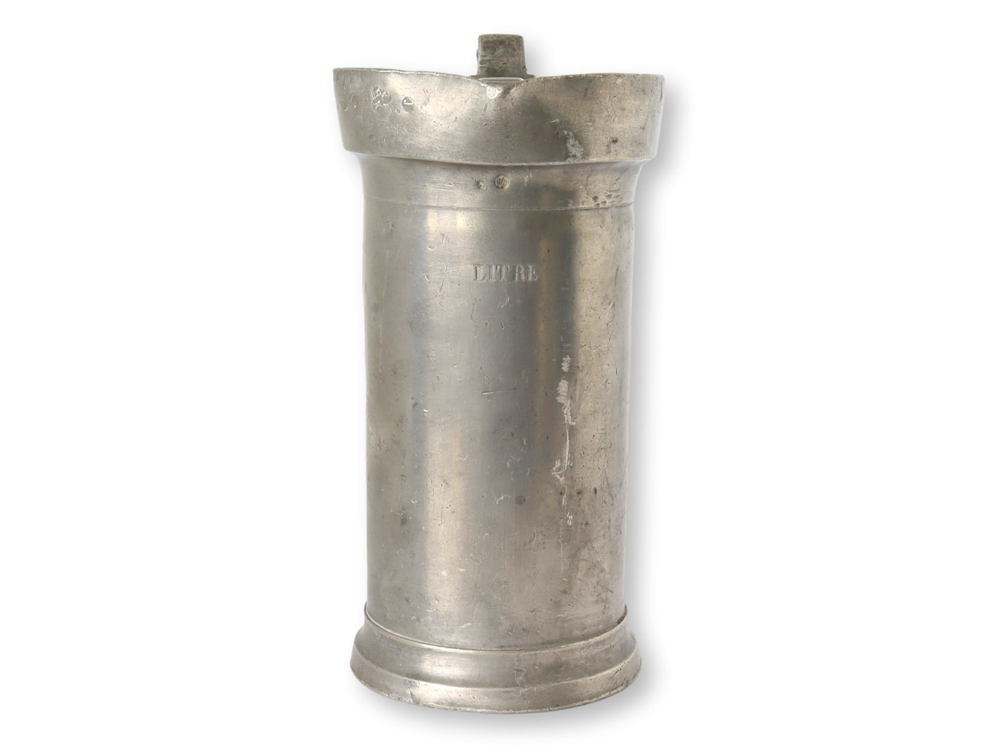 French Pewter Pitcher w/ Hinged Lid