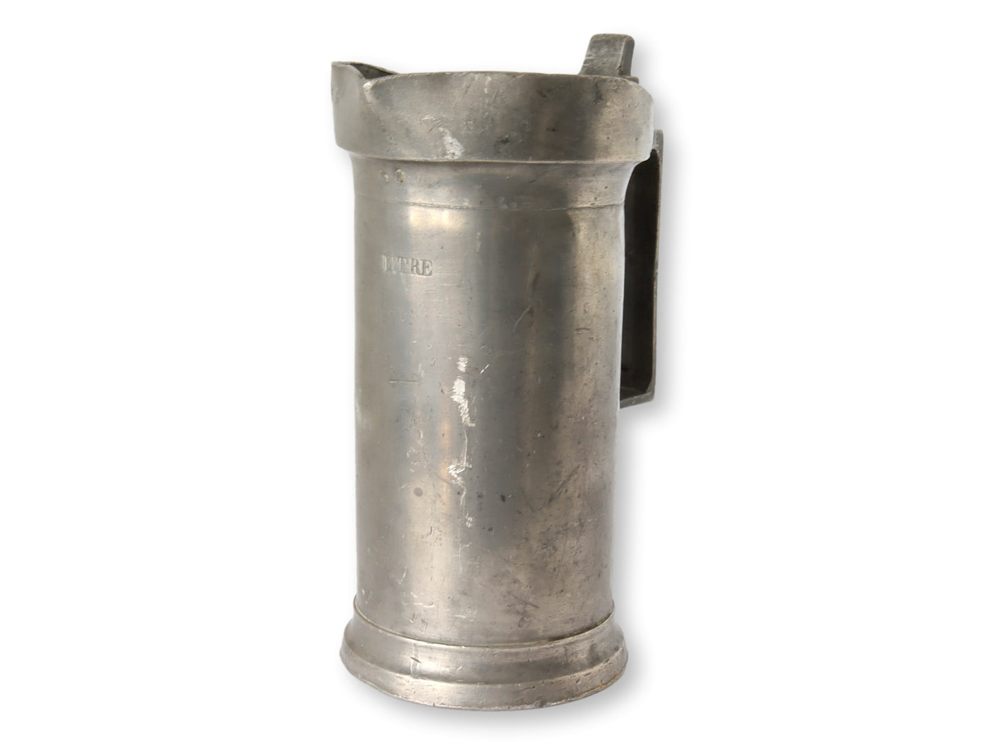French Pewter Pitcher w/ Hinged Lid