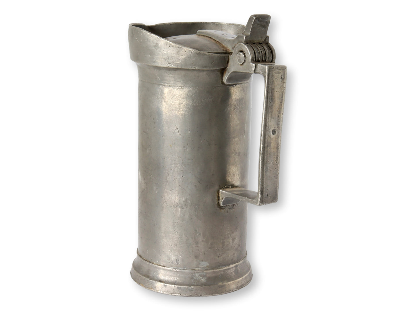 French Pewter Pitcher w/ Hinged Lid