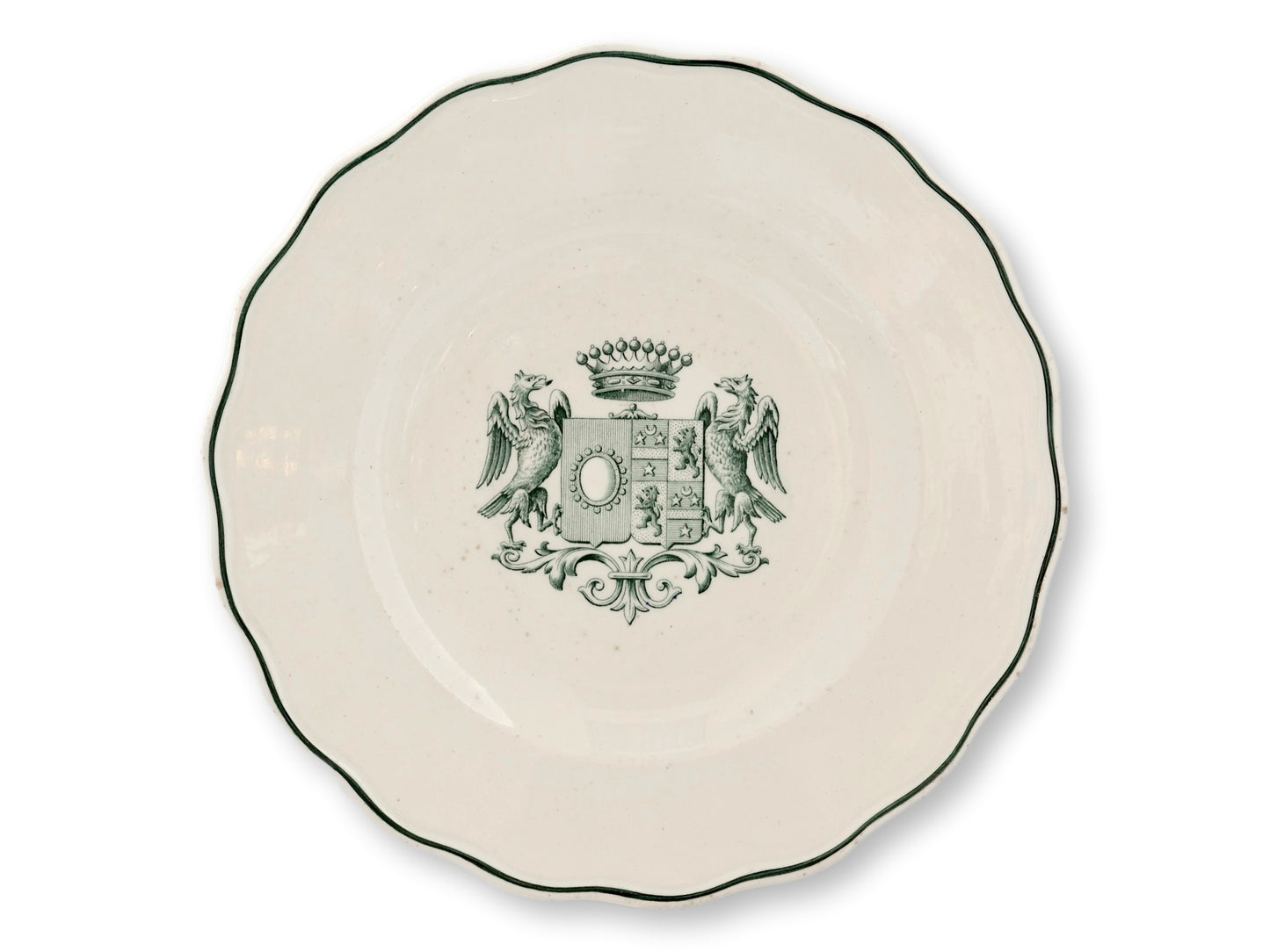 1880s English Cake Plate w/ Crest