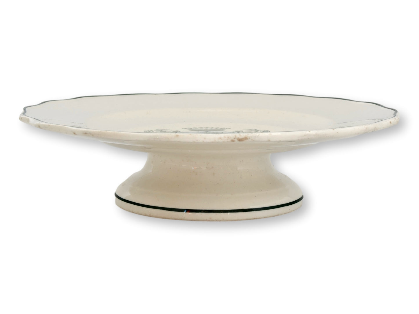 1880s English Cake Plate w/ Crest