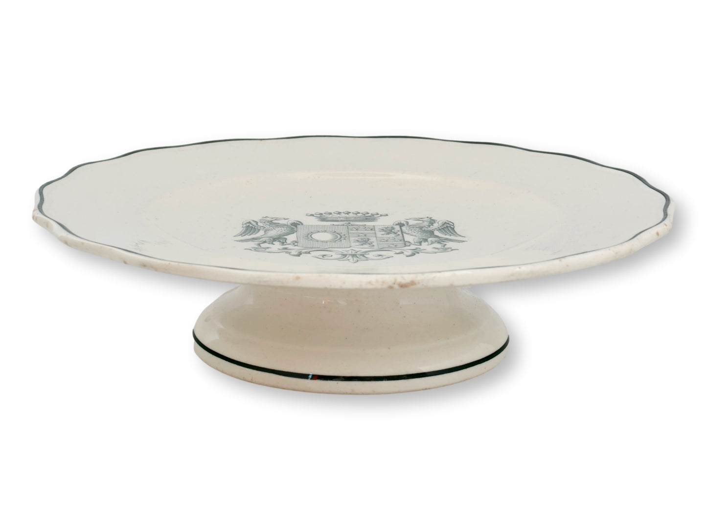 1880s English Cake Plate w/ Crest