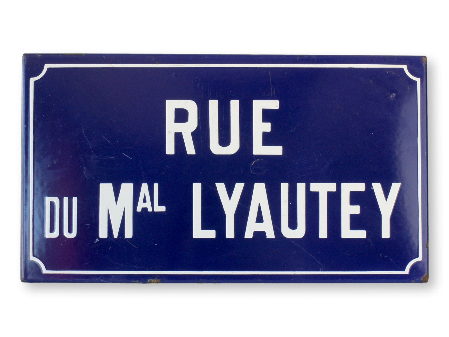 French 'Rue du Mal Lyautey' Street Sign