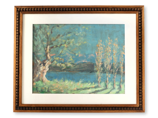 Vintage French Countryside Landscape Painting