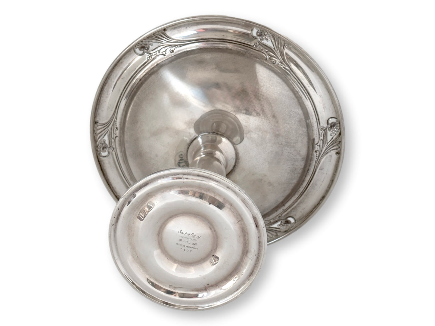 C.1940s "Morning Glory" Sterling Compote