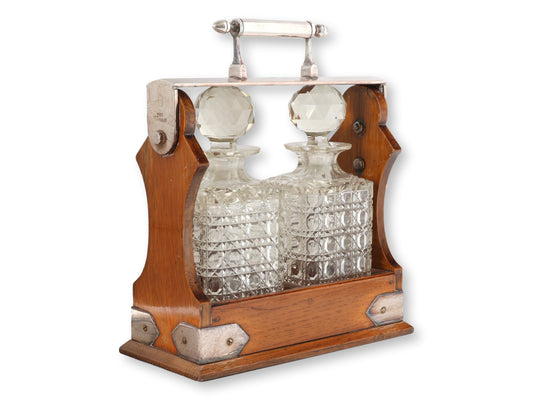 C. 1880s English Tantalus w/Original Key