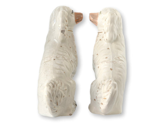 C. 1860 English Staffordshire King Charles Spaniel Mantle Dogs