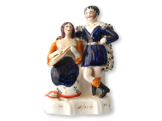Antique English Staffordshire Musicians Figurine