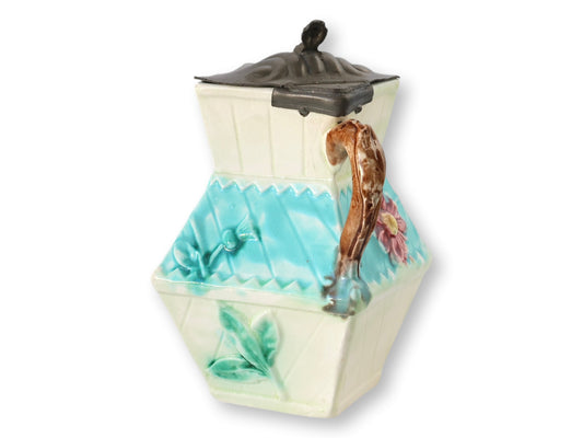 Antique English Majolica Syrup Pitcher