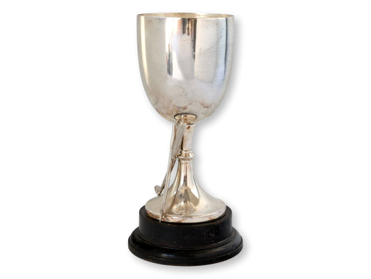Vintage English Silver-Plate Golf Trophy