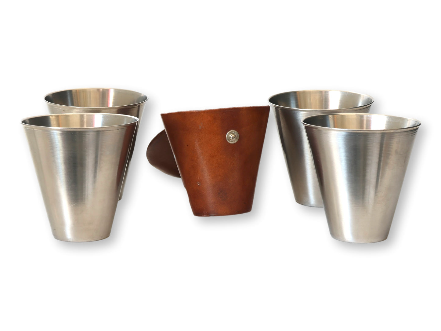 Midcentury Danish Stirrup Cups w/ Case