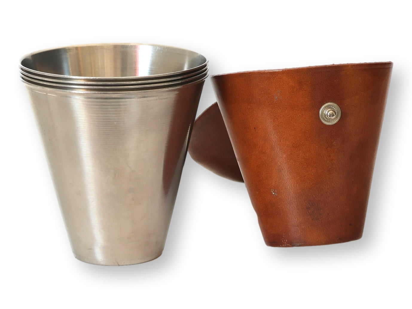 Midcentury Danish Stirrup Cups w/ Case