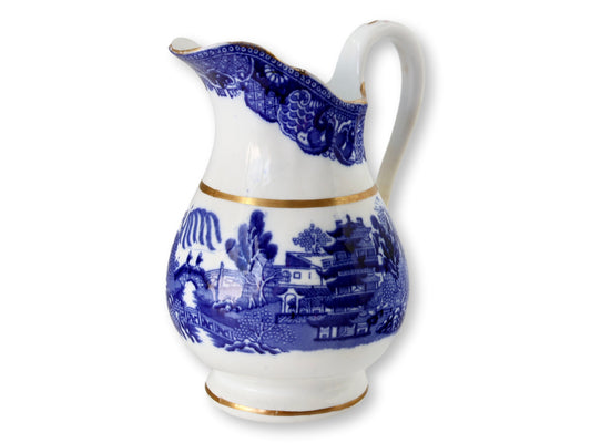 Antique English Porcelain Willow Creamer