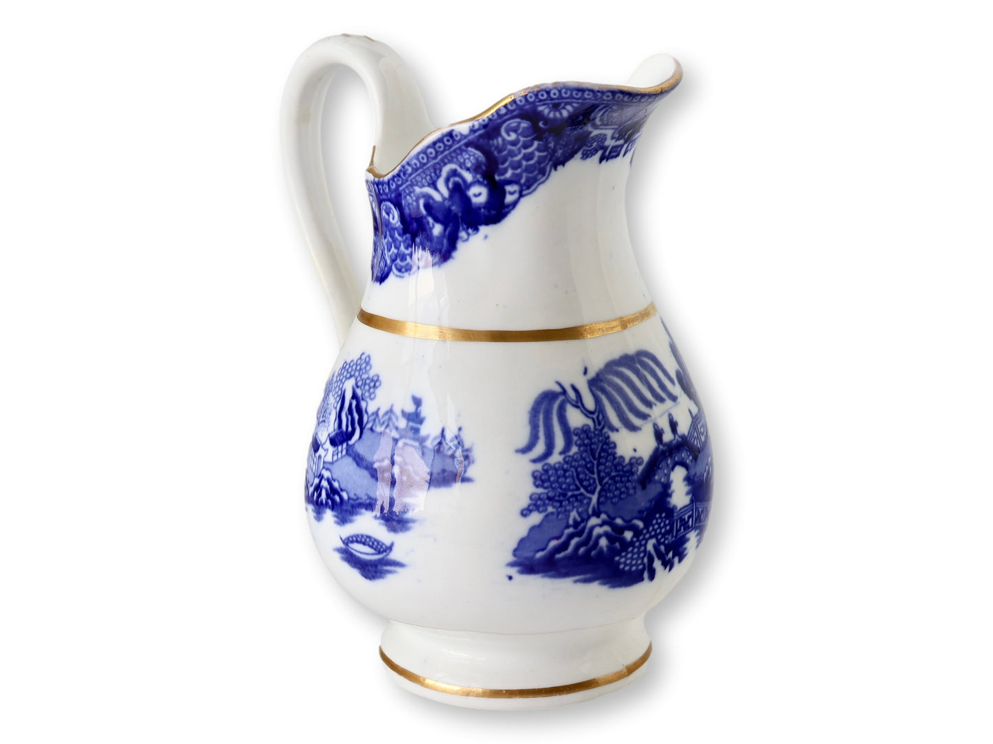 Antique English Porcelain Willow Creamer