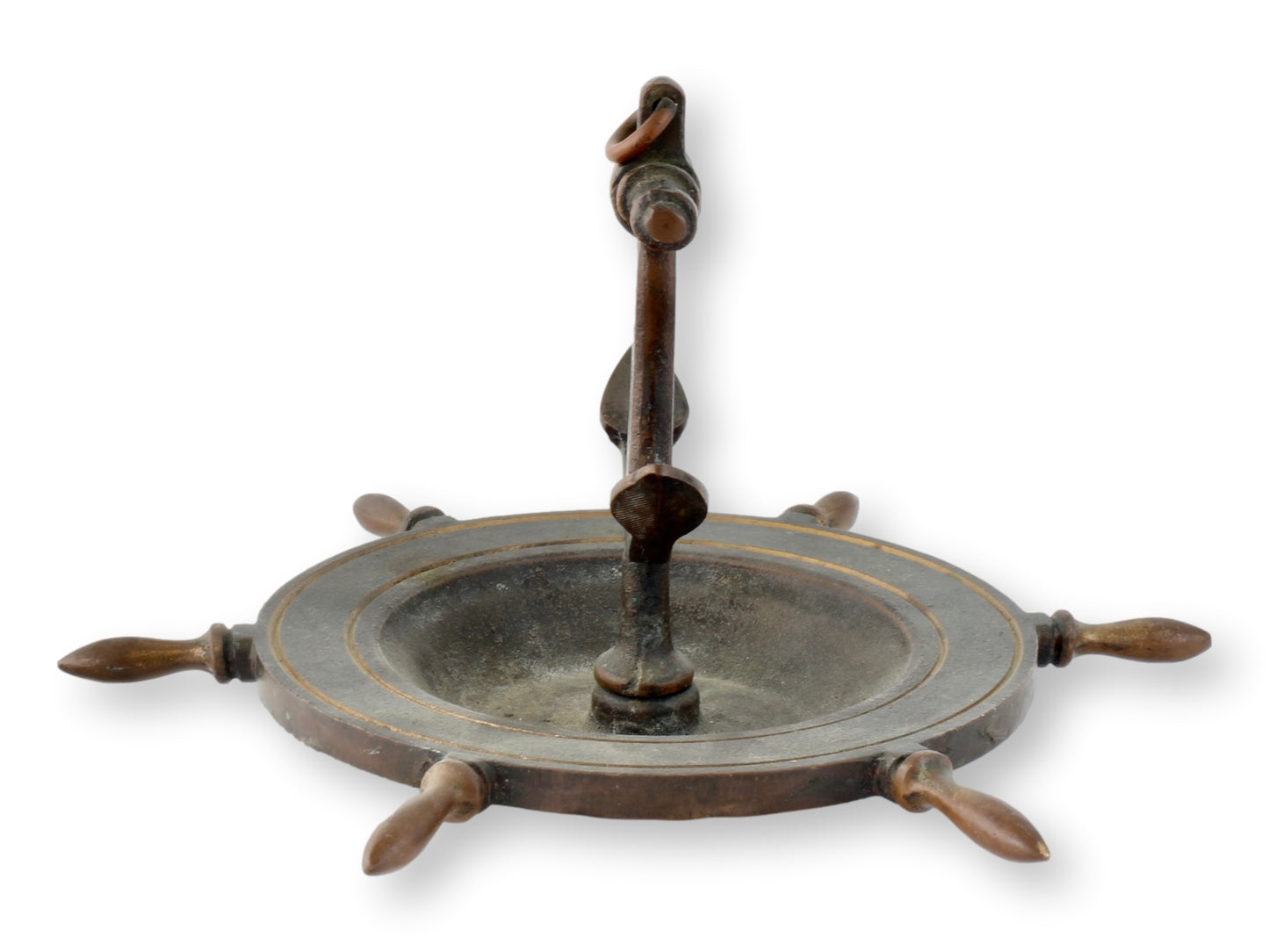 19th-C. English Brass Maritime Ashtray