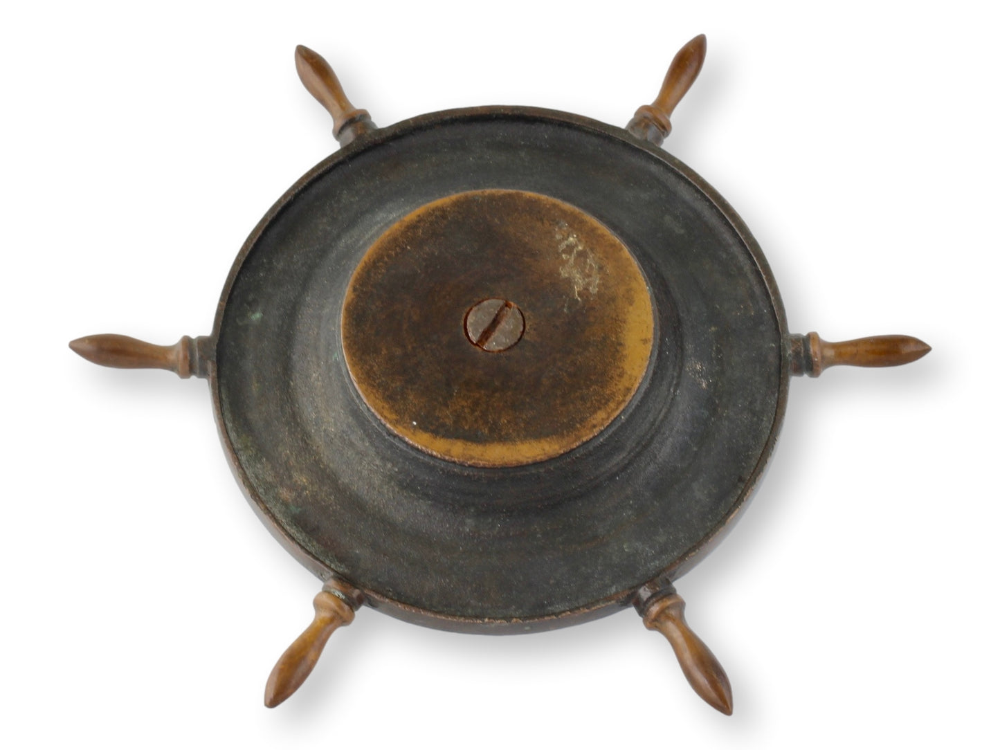 19th-C. English Brass Maritime Ashtray