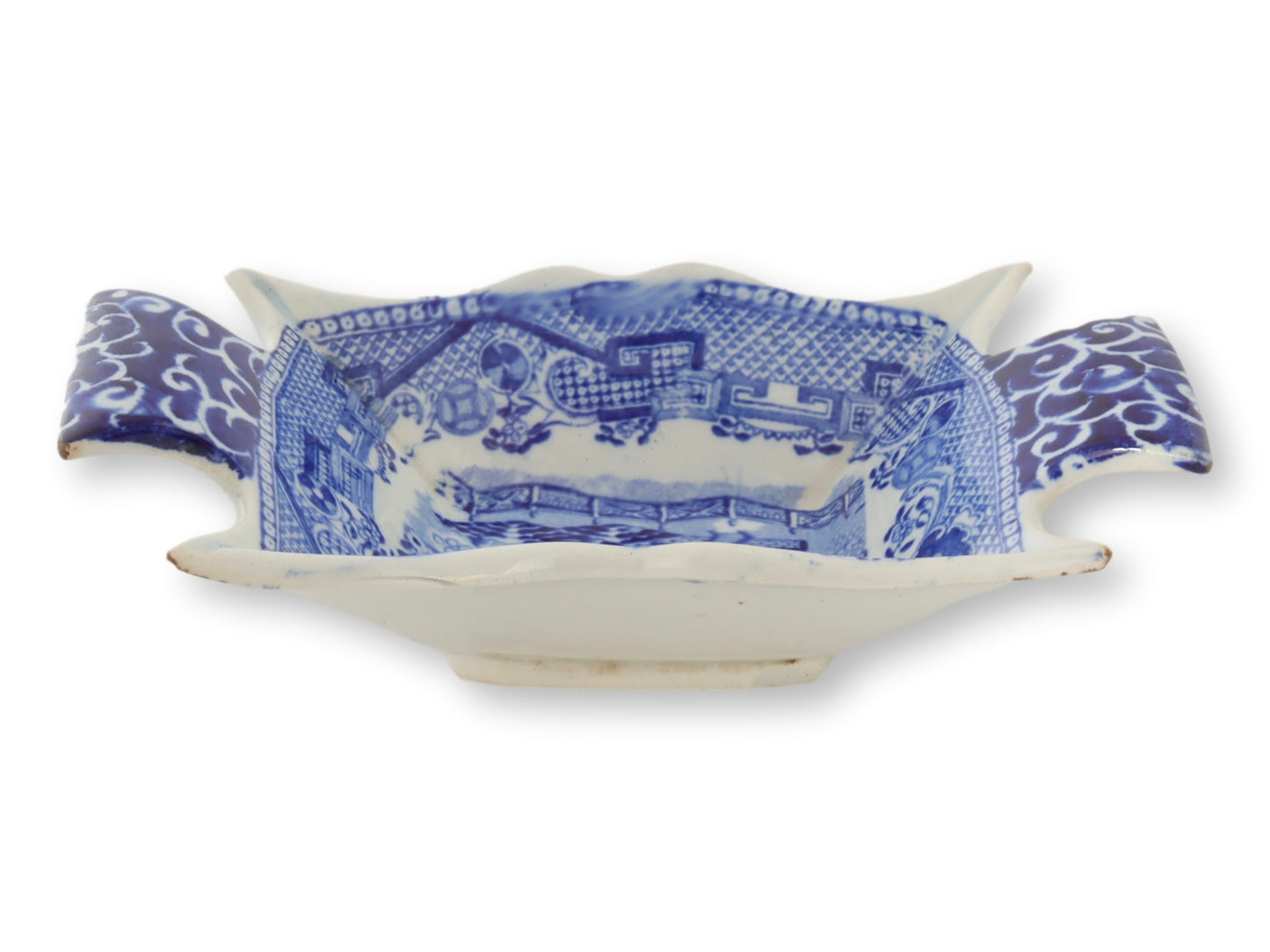 C. 1840s Pearlware Willow Pickle Dish