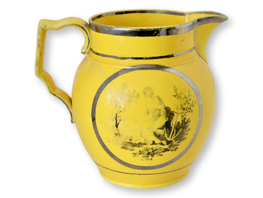 C. 1810 Canary Yellow Hope & Charity Jug