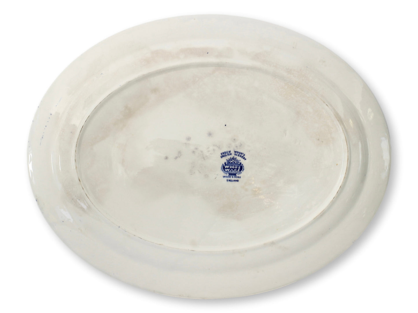 English Blue & White Woodland Pattern Platter Set