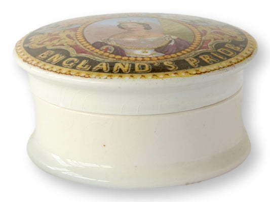 C. 1855 Rare Queen Victoria English Prattware Pot