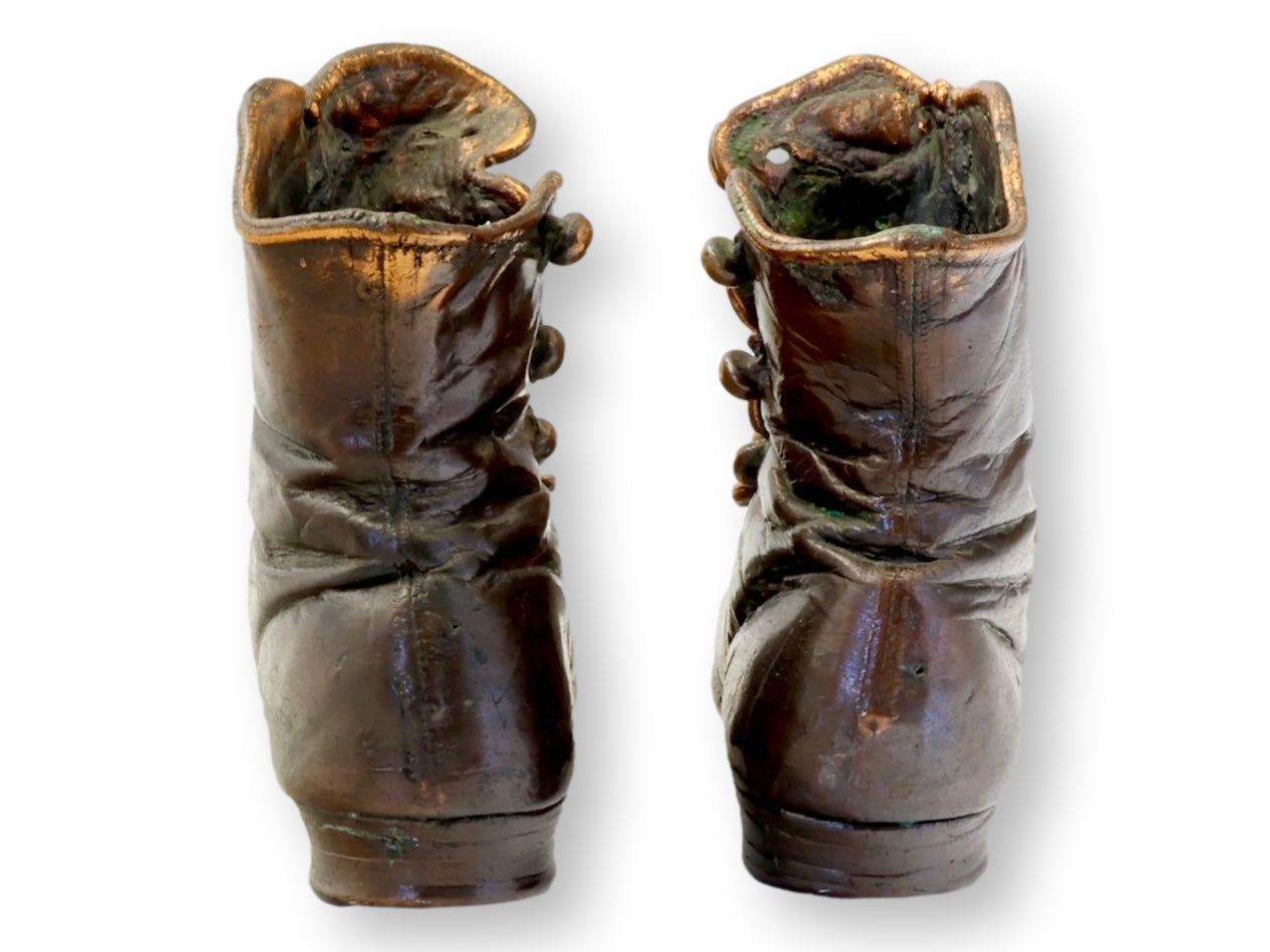Bronzed Children's High Button Shoes