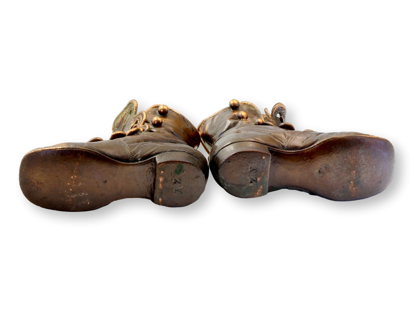 Bronzed Children's High Button Shoes