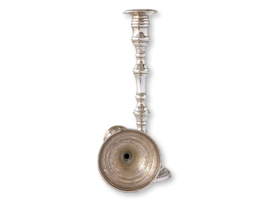 Antique 12" English Silver-Plate Candlesticks