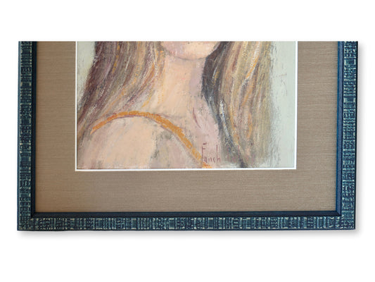 Vintage French Portrait of a Young Woman