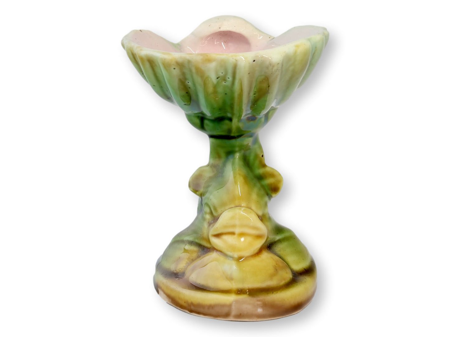 Antique English Majolica Dolphin Dish