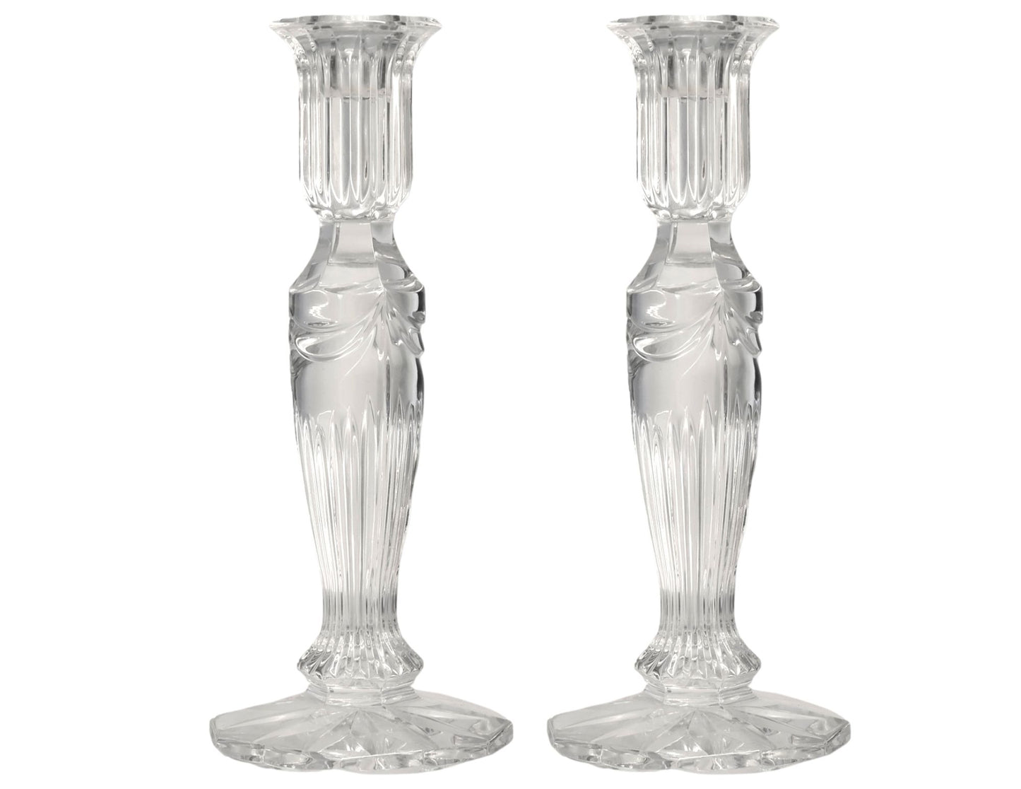 Vintage Waterford 8" Prentiss Cut Crystal Candlesticks