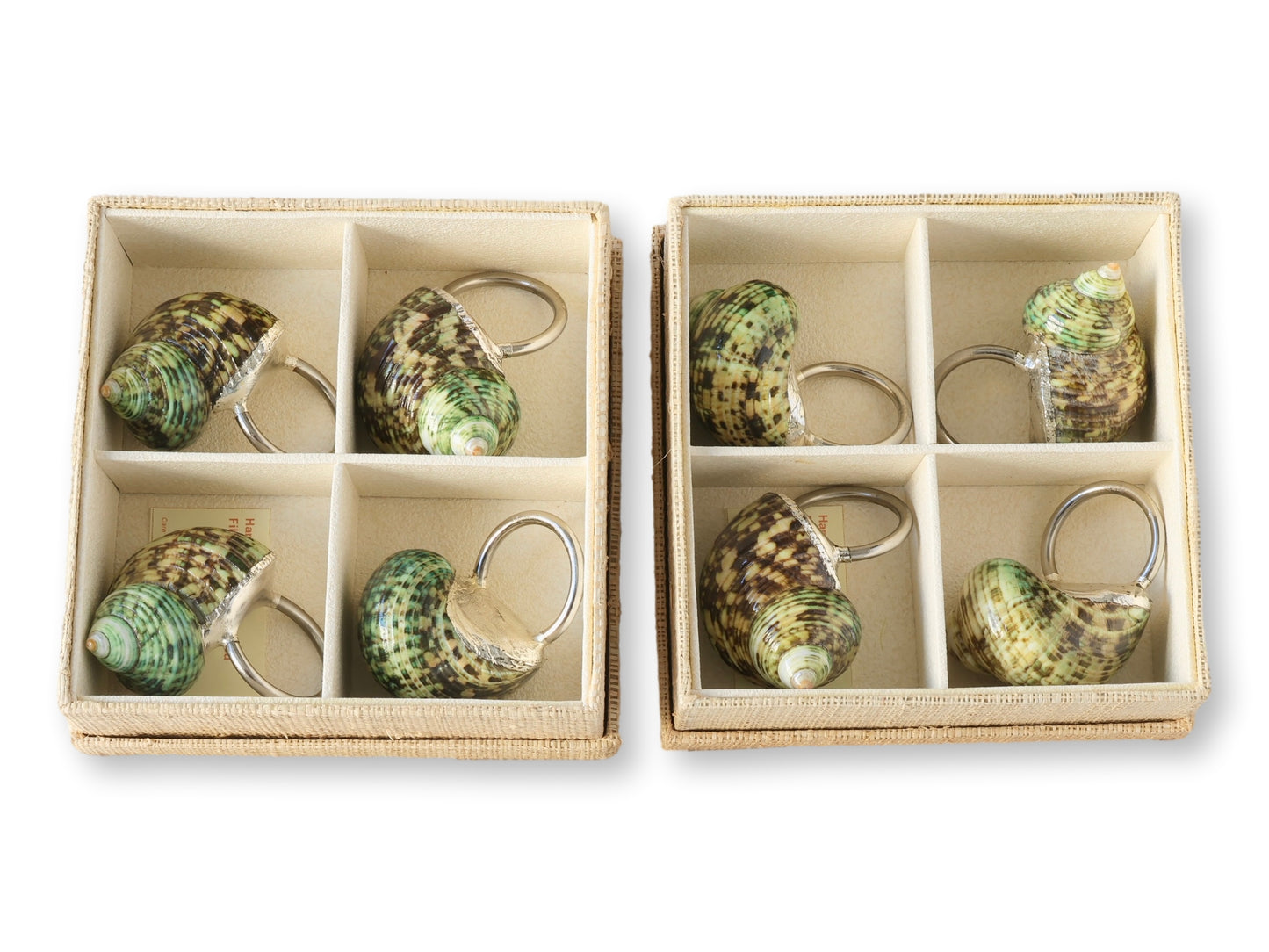 Midcentury Natural Shell Napkin Rings