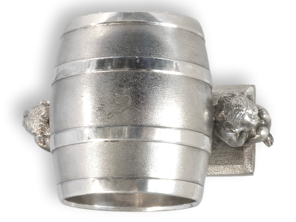 19th-C. Meriden Napkin Ring w/ Cherubs
