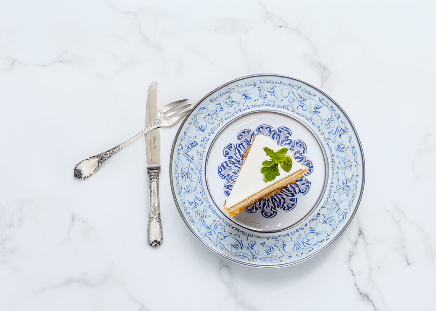 French Christofle Marly Dessert Set