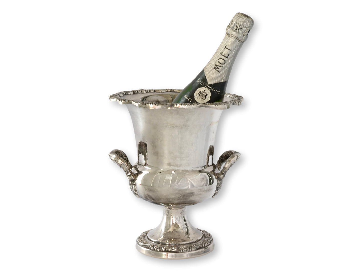 Midcentury Fancy Silver-Plate Champagne Bucket