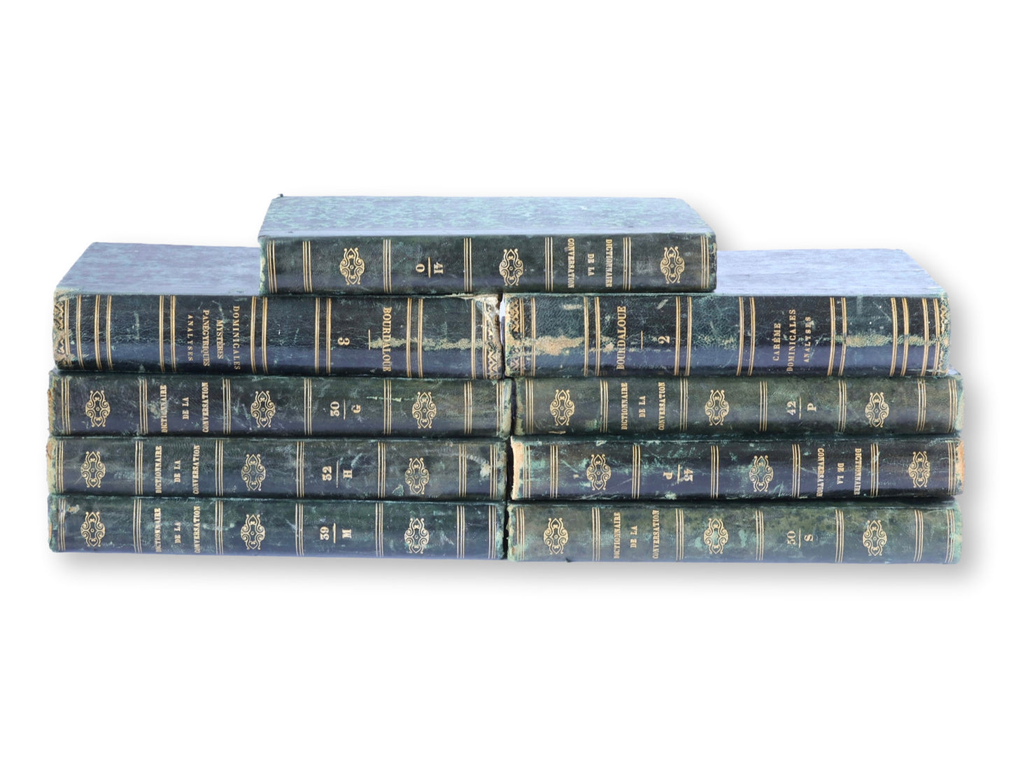 Mid-19th Century French Leather-Bound Library Set