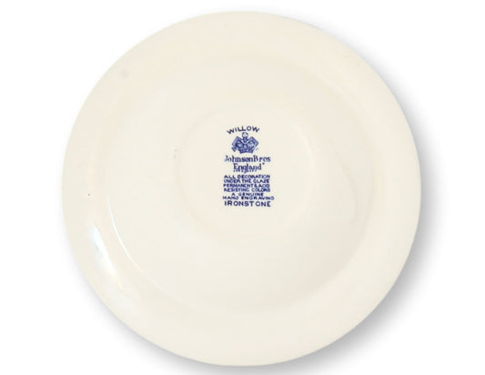 Vintage English Willow Dessert Plates, Set of 8