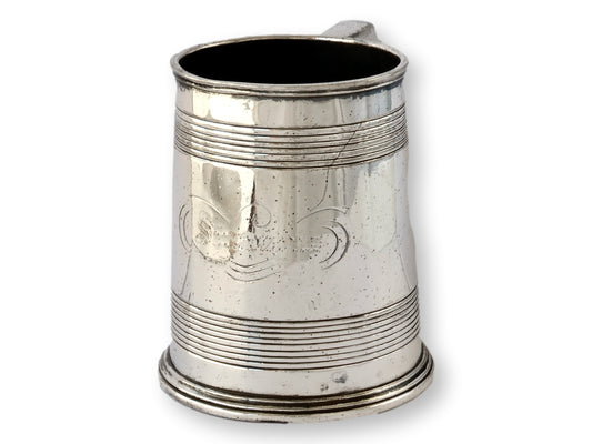 Antique Elkington Silver-Plate Half Pint Ale Mug w/Logo