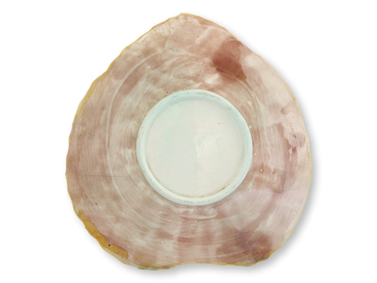 Antique English Majolica Strawberry Leaf Plate