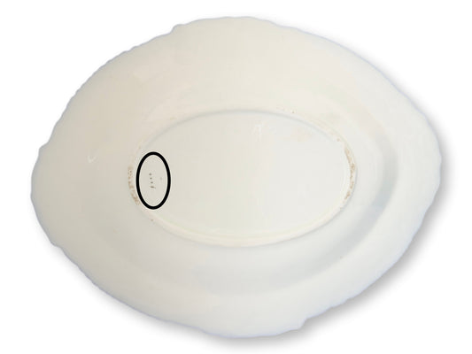 Antique English Flow Blue & Gilt Dish