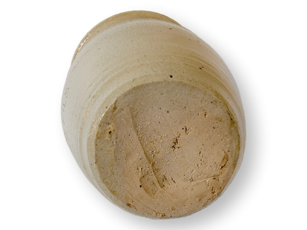 Antique French Neutral Stoneware Mustard Pot