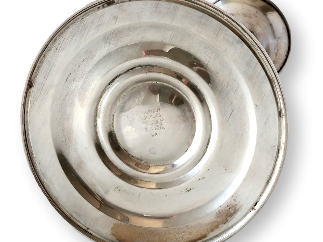 Midcentury 9.5" Gorham Sterling Silver Candlestick