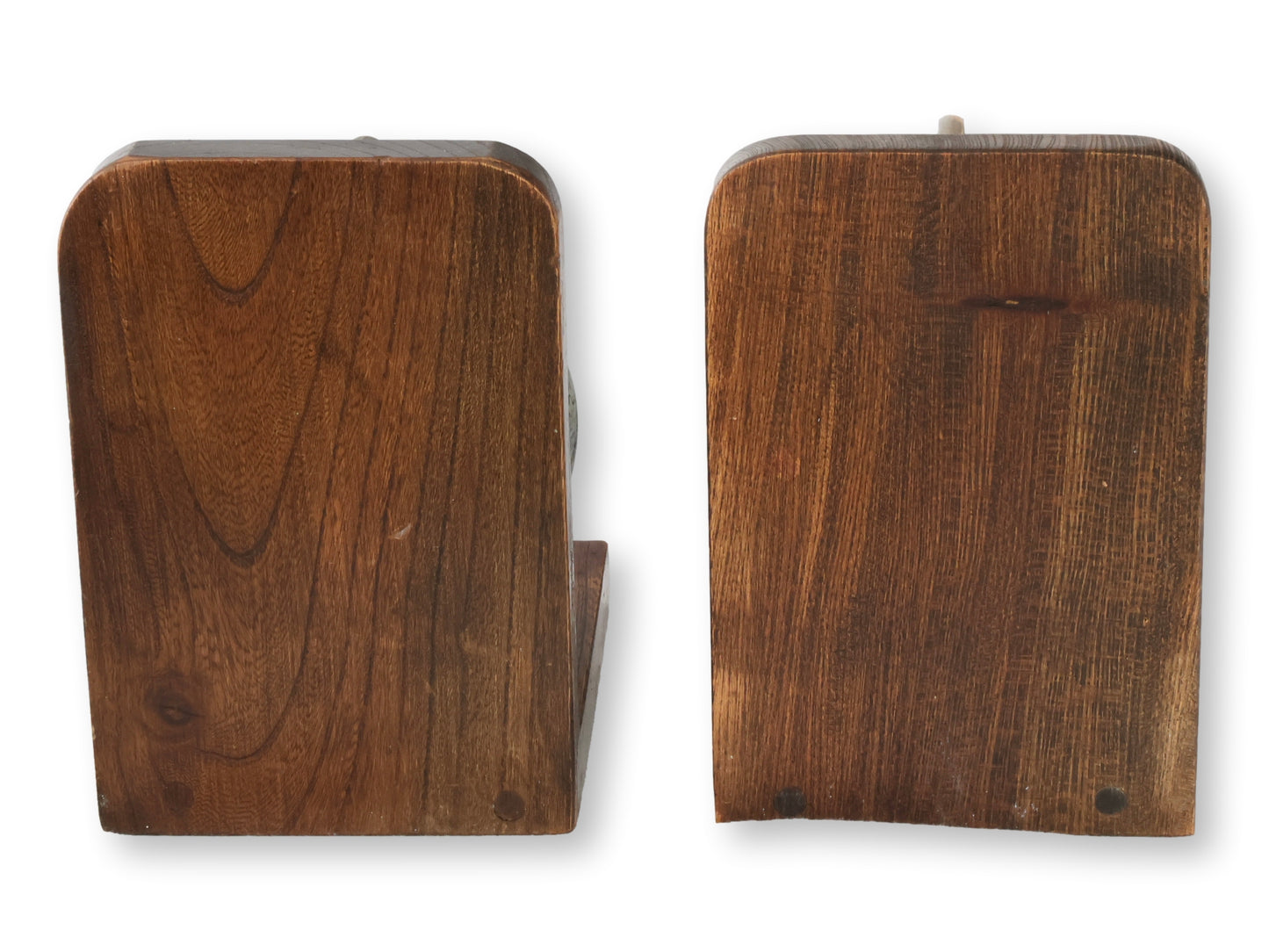 Midcentury Italian Globe Bookends with Brass Rings