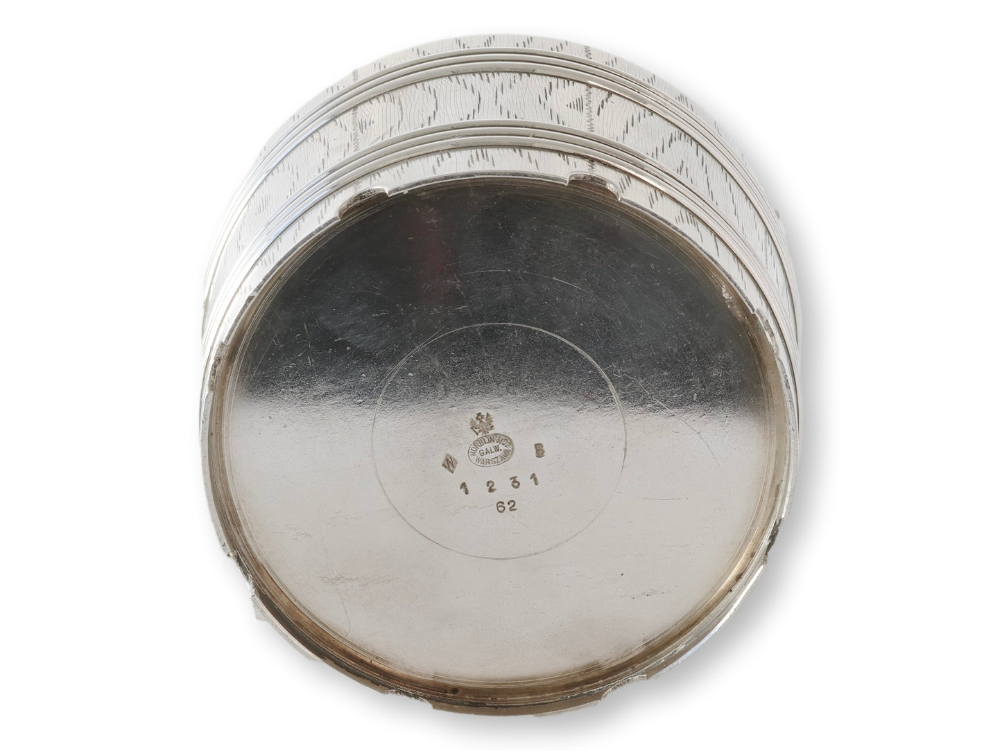 19th Century Silver-Plate Barrel Butter Dish