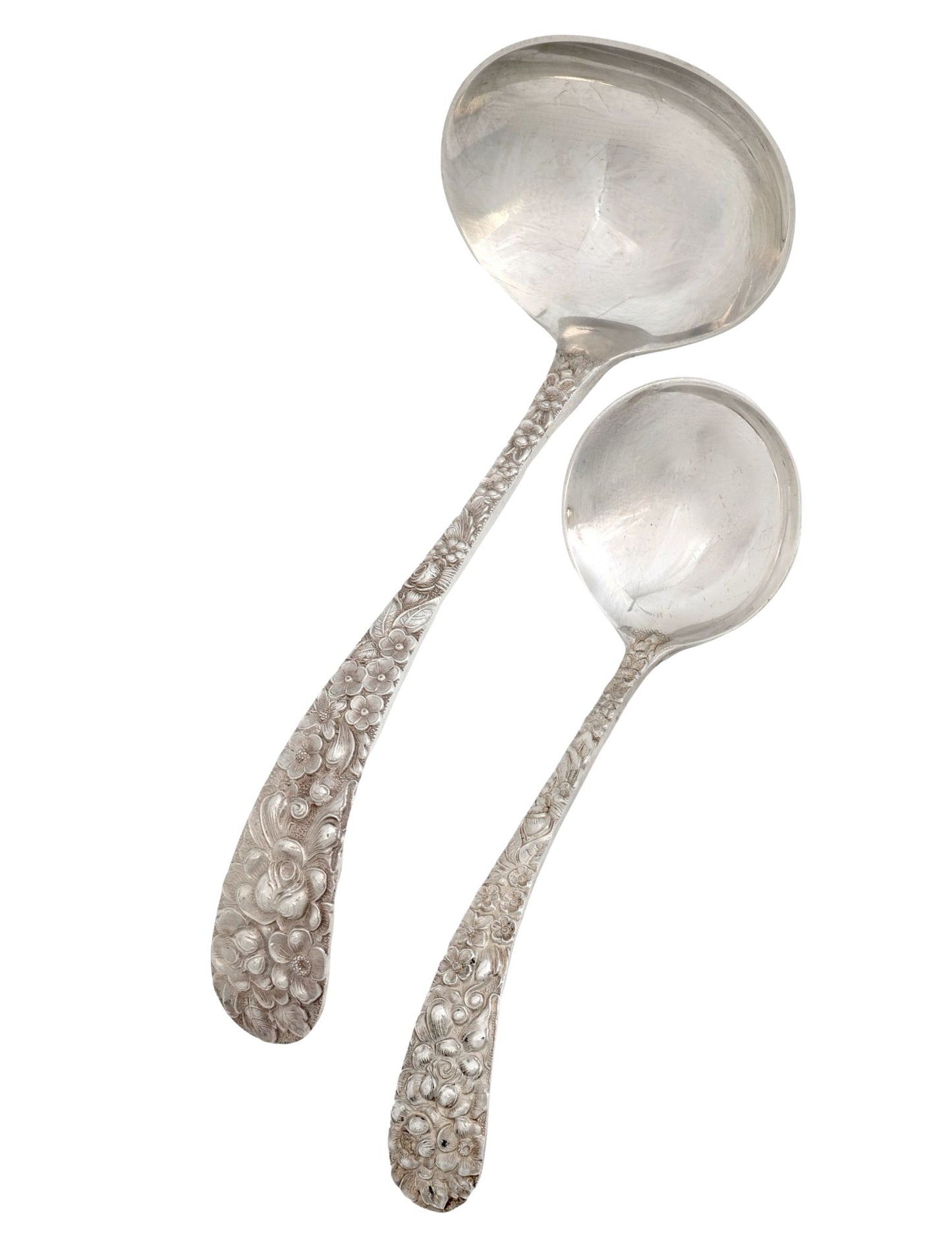 Stieff Rose Sterling Gravy and Sauce Ladles Set of 2