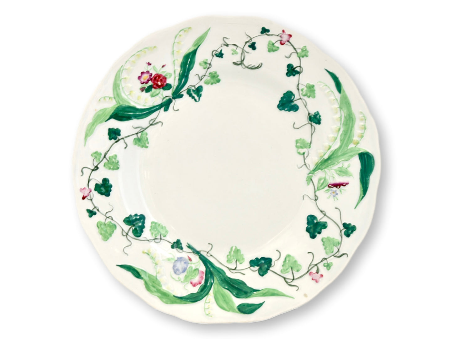 Rare Antique French Creil et Montereau Muguet Plates