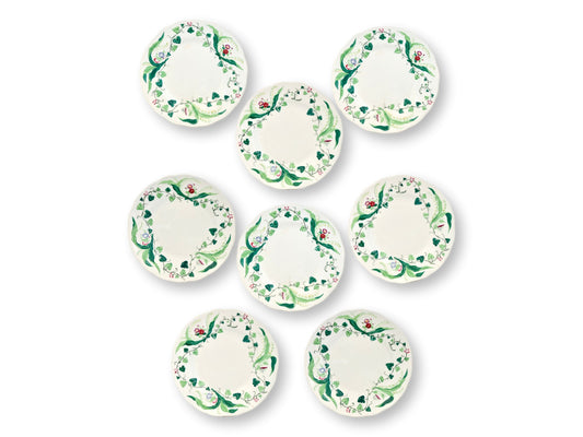 Rare Antique French Creil et Montereau Muguet Plates