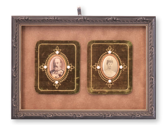 Framed Edwardian Portraits of King Edward VII & Queen Alexandra