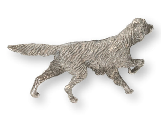Vintage Silve-Plate Setter Dog Figure