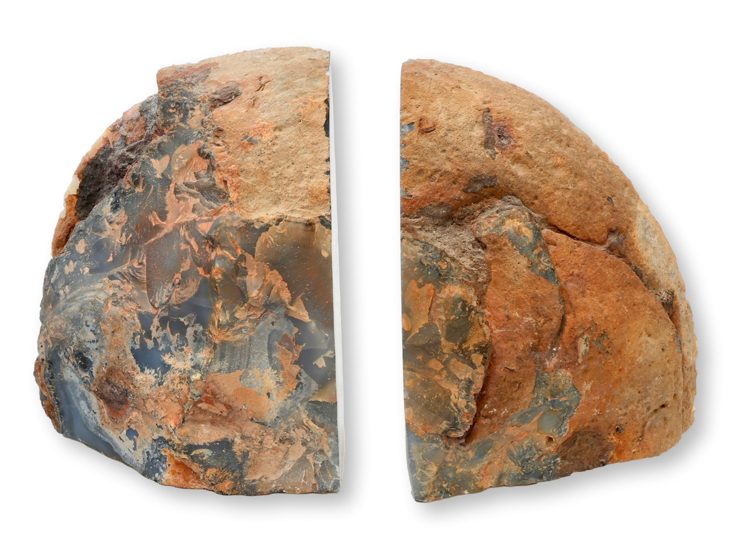 Midcentury Agate Geode Bookends