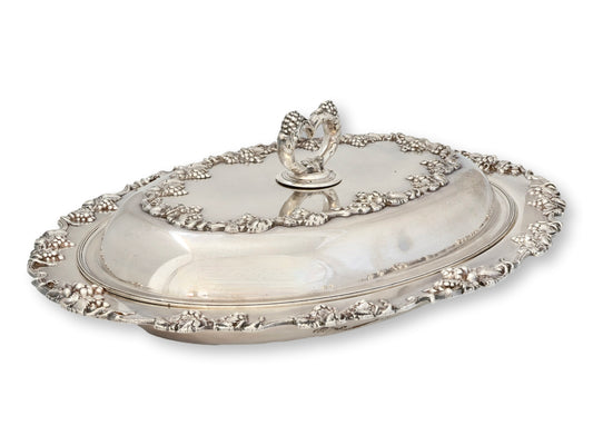 Oversized Silverplate Serving Dish w/ Lid